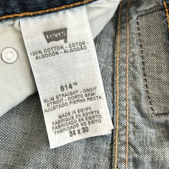 Levi’s 514 Jeans Mens Size 34 Slim Straight - Picture 4 of 11